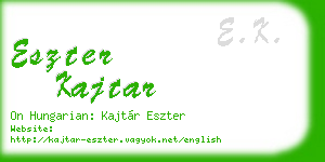 eszter kajtar business card