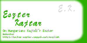 eszter kajtar business card